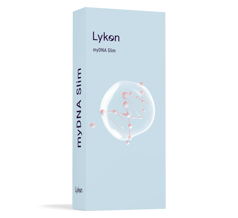 Verpackung des Lykon myDNA Slim Stoffwechselanalyse.