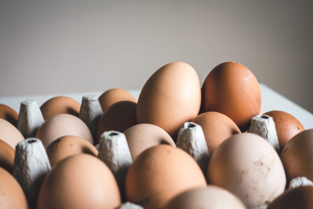Einige Eier, die eine Ei Allergie auslösen können.
